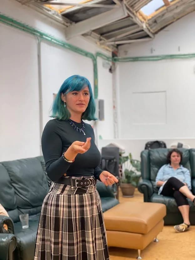 Ceramics shelf at studio