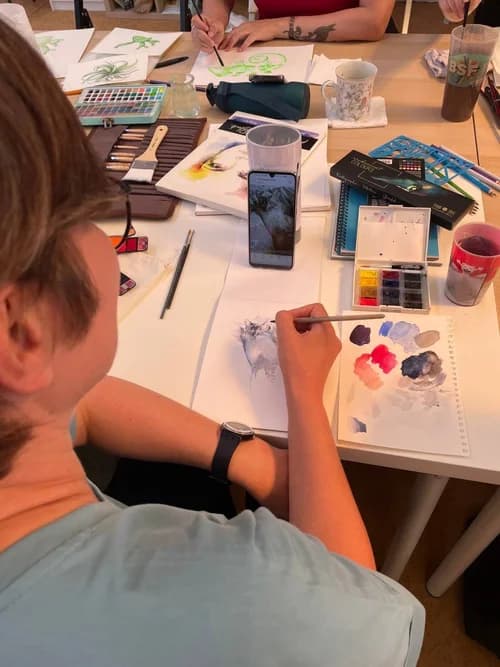 Ceramic piece being shaped